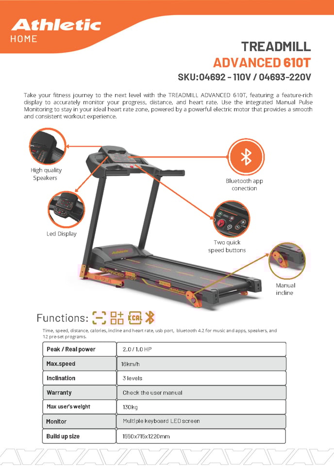 TREADMILL ADVANCED 610T